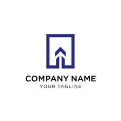 Corporate Logo Design Template with Arrow.