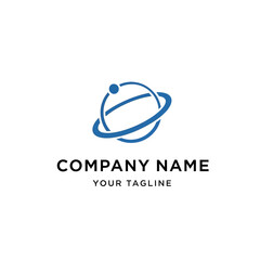 Blue Planet Logo Design Template. © Akun