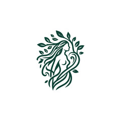 Forest Druid Goddess Logo