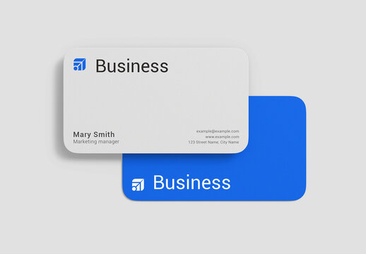 Rounded Corner Business Card Mockup
