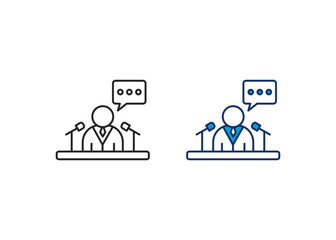 Fototapeta premium Speech Icon Set Multiple Style Collection