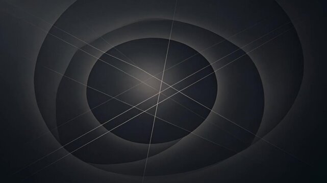 Dynamic light trails forming geometric patterns in dark space