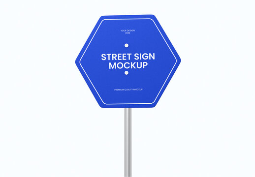 Modern Outdoor Street Sign Mockup