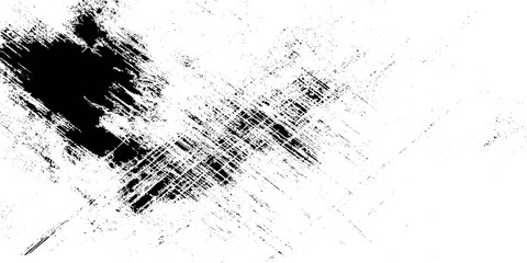 Distressed black ink blot texture with heavy crosshatch scratches with sharp cross-hatch scratching and dry brush effects.