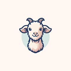 Cute Handdrawn Goat Logo