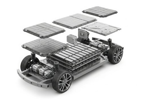 Electric vehicle battery pack and chassis components