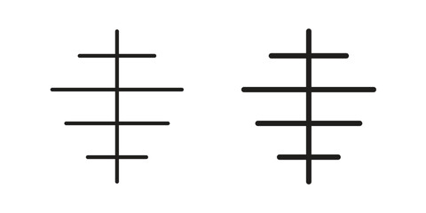 Align center icon - editable stroke vector illustration eps10.