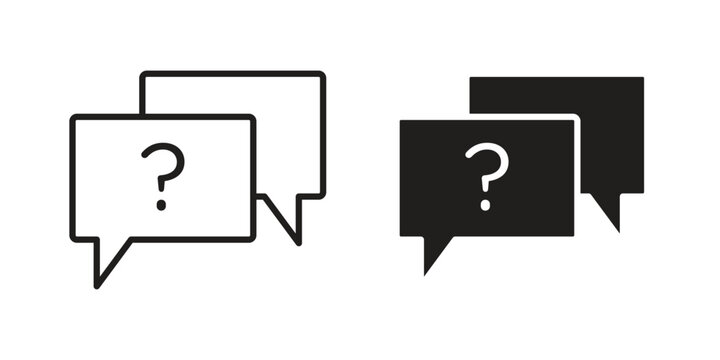 Comment question icon - editable stroke vector illustration eps10.