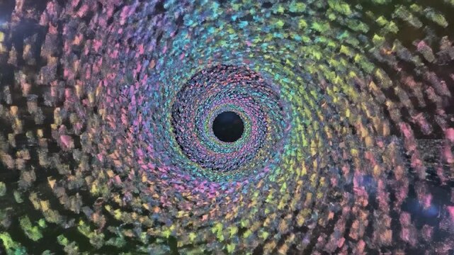 Kaleidoscope Tunnel Vortex Motion Abstract Background