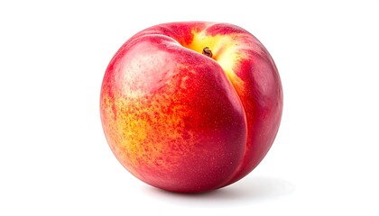 Obraz premium Fresh Red Peach on White Background.