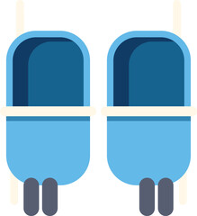 Pair of blue scuba flippers for underwater activity or summer vacation © anatolir