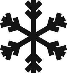 Fototapeta premium Snowflake symbol illustrating cold temperatures and frosty conditions