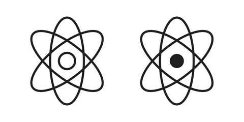 Physics icon - editable stroke vector illustration eps10. © Franklin