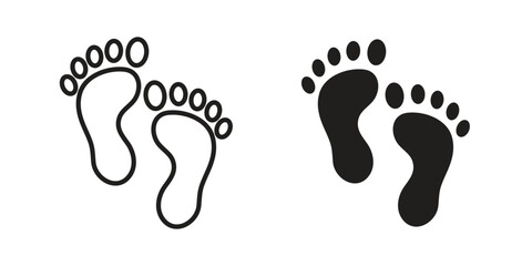 Obraz premium Soles icon - editable stroke vector illustration eps10.