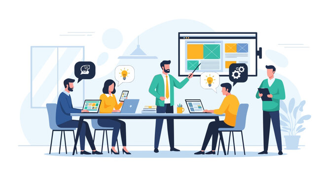 Business people working in office.