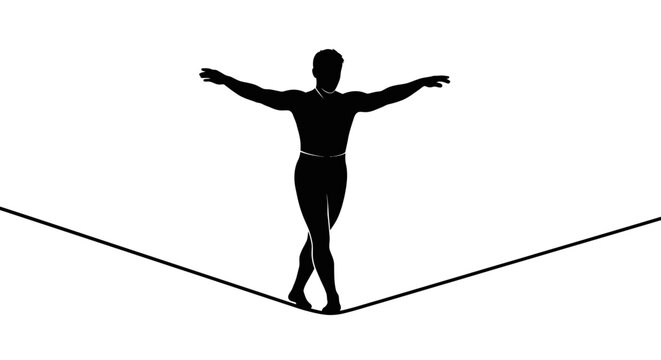 Man Walking on a Tightrope.