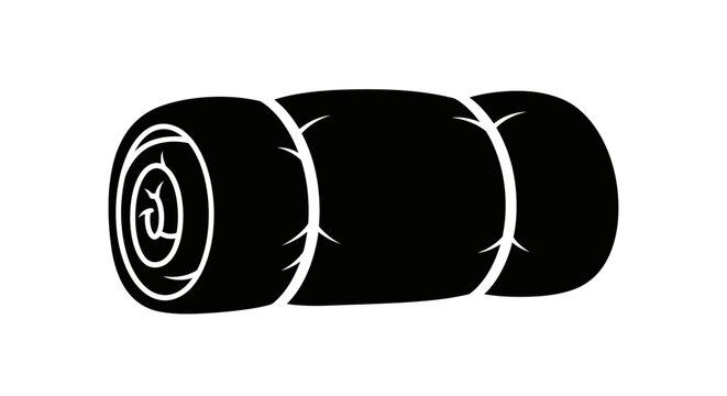 Black rolled up cable wire.