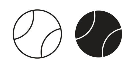 Fototapeta premium Tennis icon - editable stroke vector illustration eps10.