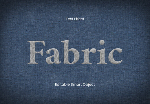 Stitched Fabric Text Effect