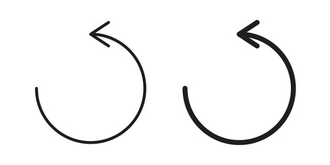 Obraz premium Undo icon - editable stroke vector illustration eps10.