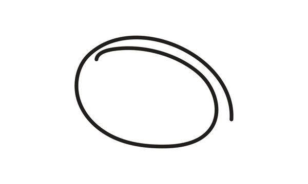 abstract simple black circle sketch design art.