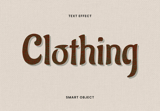 Knitted Fabric Text Effect