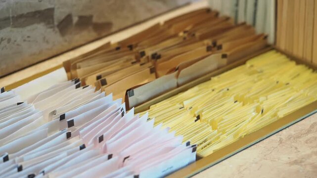 Assorted sugar packets and wooden stir sticks at coffee station beverage bar