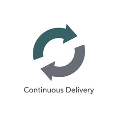 Continuous Delivery Circular Arrows Symbol Concept.