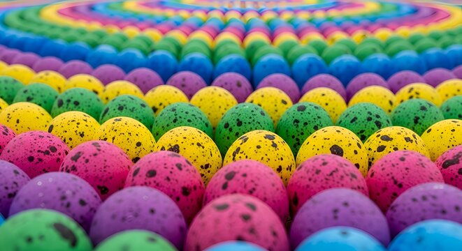 Viele farbige Ostereier, generative KI
