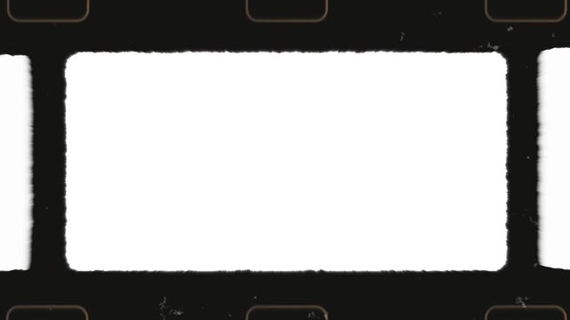 Cinematic film frame, vintage movie border, retro sprocket holes, antique analog overlay, super 8mm texture, old school