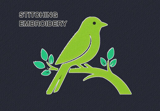 Stitching Embroidery Logo Effect