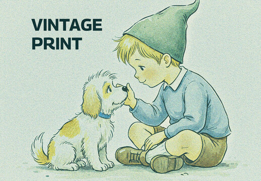 Vintage Print Photo Effect