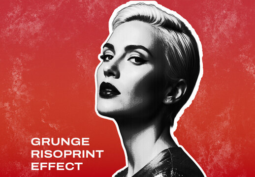 Grunge Risoprint Photo Effect