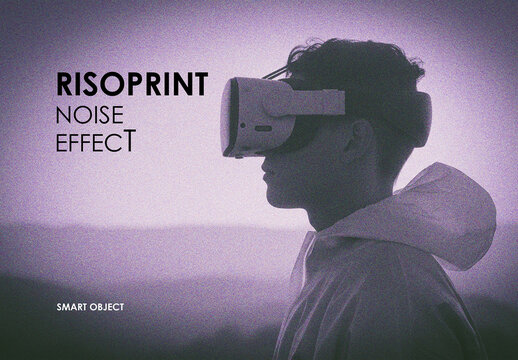 Risoprint Noise Photo Effect