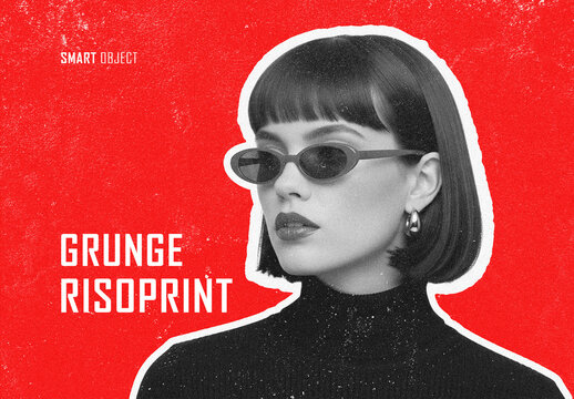 Grunge Risoprint Photo Effect