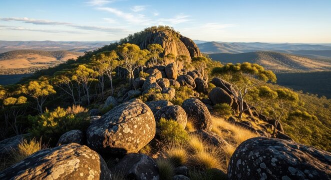 Mount Arapiles - A Majestic Peak in Western Victoria, Australia.