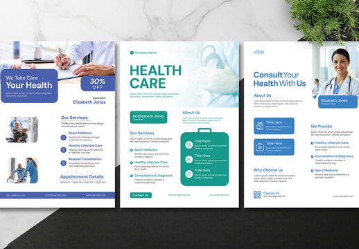 Professional Doctor Appointment Flyer Template for Medical Services