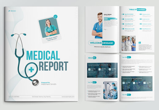 Professional Medical Report and Healthcare Brochure Template