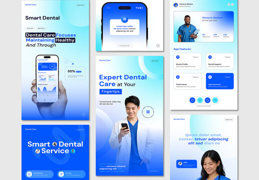Smart Dental Service Mobile App UI Kit