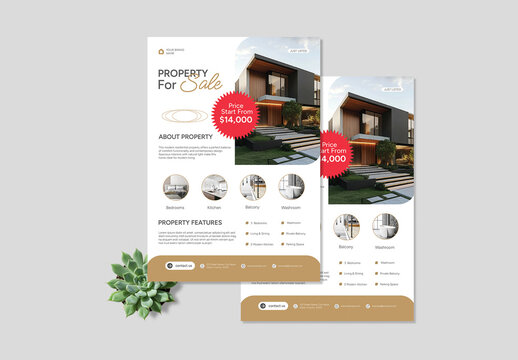 Luxury Real Estate Flyer Template for Property Sale