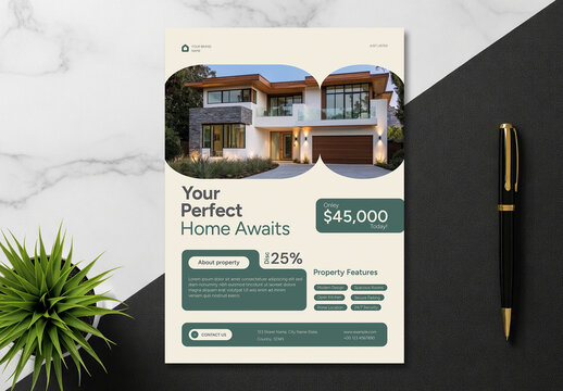 Modern Home Sales Real Estate Flyer Template