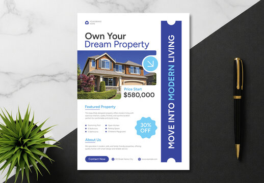 Modern Real Estate Flyer Layout