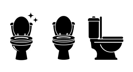 Toilet bowl and seat illustrations in black and white © Rumi Khan