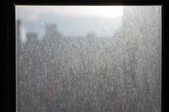 dirty stained window