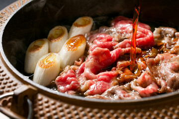 すき焼き（牛肉と長ネギ）