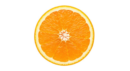 Fototapeta premium Isolated Close-up View of a Fresh and Juicy Orange Slice, a Citrus Fruit Staple with Sweet Flavor