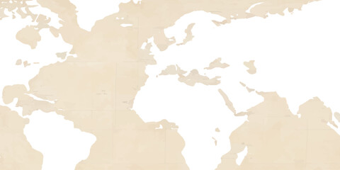 Obraz premium Vintage antique atlas illustration featuring a grunge world map on old paper texture with global continents and countries across the planet globe