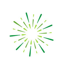 Obraz premium St. Patrick's Day Fireworks Decoration. St. Patrick's Day elements festive celebration. Vector Illustration 