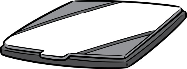 Hand drawn illustration of rubber stamp pad © olllikeballoon