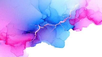 Obraz premium Vibrant fluid abstract design showcases swirling colors and lightning effect